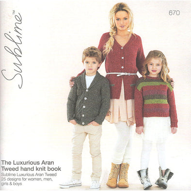 Sublime 670 Luxurious Aran Cardigan for Youths and Adults