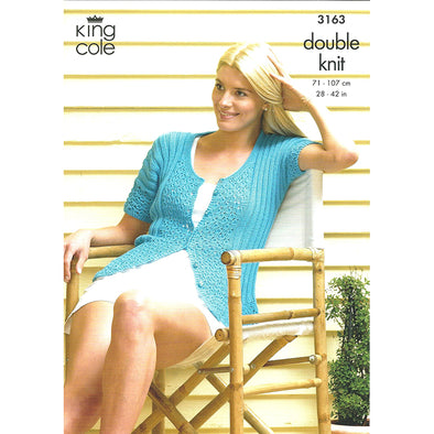 King Cole 3163 Cotton DK Cardigan and Top
