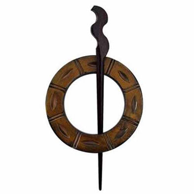 Shawl Pin 9810070 Circle with celtic symbols