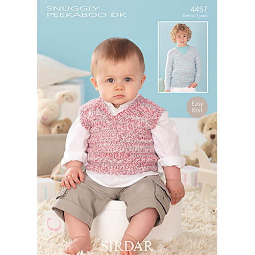 Sirdar 4457 Peekaboo DK Vest and Sweater