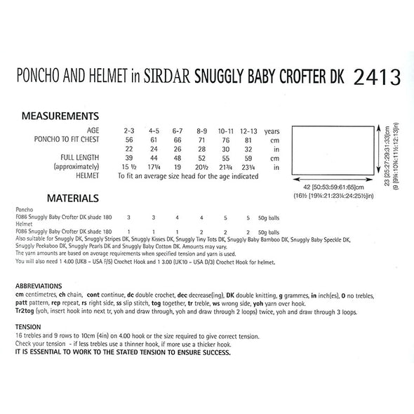 Sirdar 2413 Baby Crofter Poncho