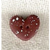 SB001DRDS Speckled Heart Deep Red Small