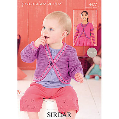 Sirdar 4477 Snuggly 4 Ply Cardigan and Vest