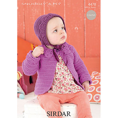 Sirdar 4478 Snuggly 4 Ply Cardigan and Vest
