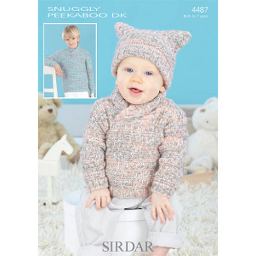 Sirdar 4487 Peekaboo DK Sweater and Cap