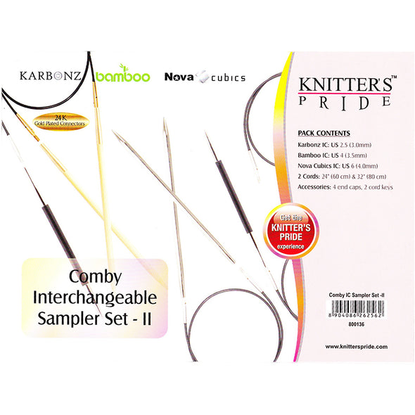 Circular Needle Gift Set Knitter's Pride Comby 3.00 - 4.00mm Interchangeable Sampler II