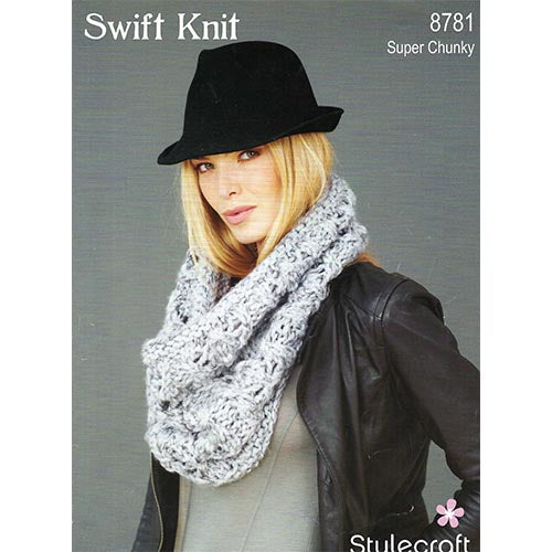 Stylecraft 8781 Swift Knit Cowl and Scarf