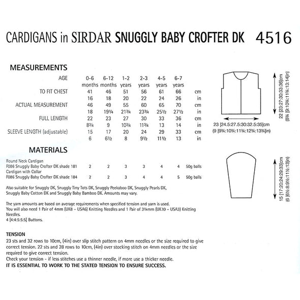 Sirdar 4519 Snuggly DK Cardigan