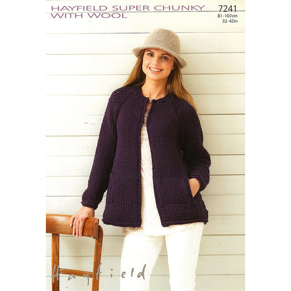 HAYFIELD 7241 Super Chunky with Wool Cardigan
