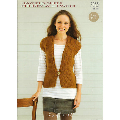 HAYFIELD 7056 Hayfield Super Chunky with Wool vest