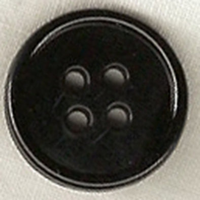Button 101820 Black with 4 Holes 14mm