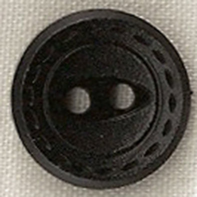 Button 101928PB Black Stitch 14mm
