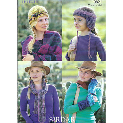 Sirdar 9821 Hats and Scarves