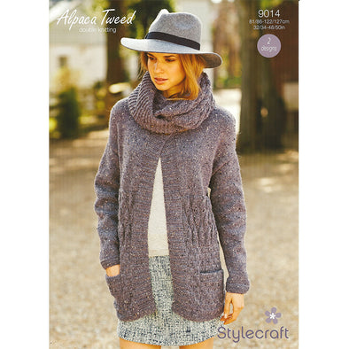 Stylecraft 9014 Alpaca Tweed Cardigan