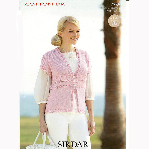 Sirdar 7355 Cotton DK Vest