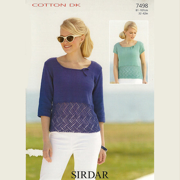 Sirdar 7498 Cotton Dk Tops