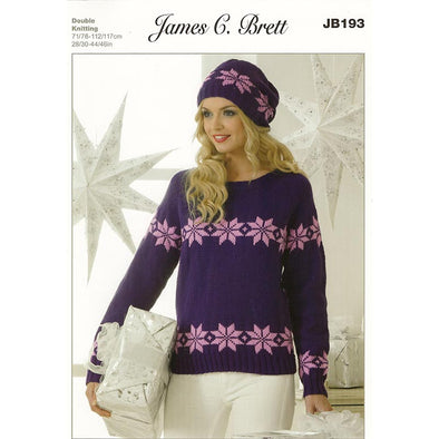 JB193 DK Sweater with Snowflake images
