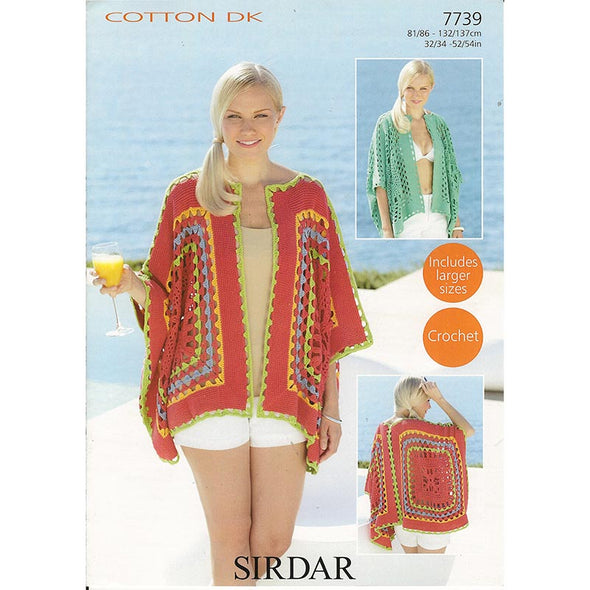 Sirdar 7739 Cotton DK Kimono Jacket