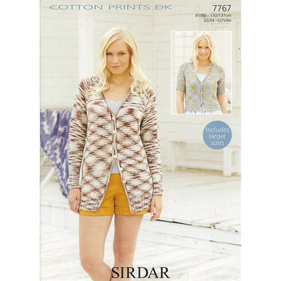 Sirdar 7767 Cotton Prints DK Cardigan