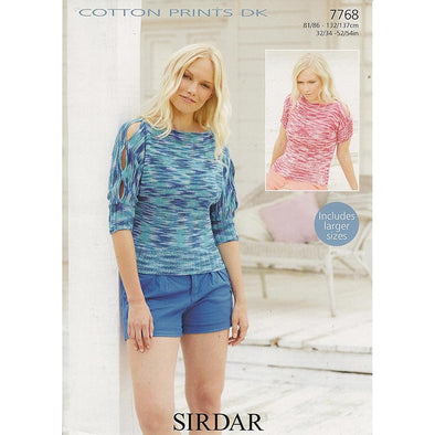 Sirdar 7768 Cotton Prints DK Sweater