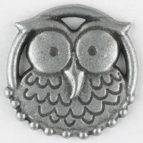 Button 390302 Hooty Owl Metal 25mm