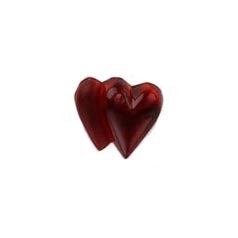 Beads 12097 Heart, Double Ruby