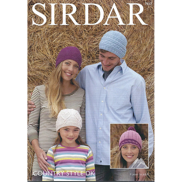 Sirdar 7827 Country Style Hats