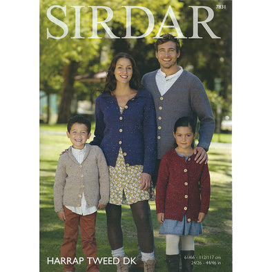 Sirdar 7831 Harrap Tweed Cardigans