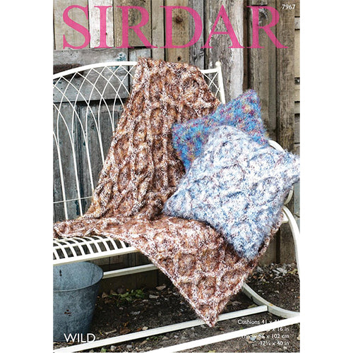 Sirdar 7967 Wild Afghan Pillow