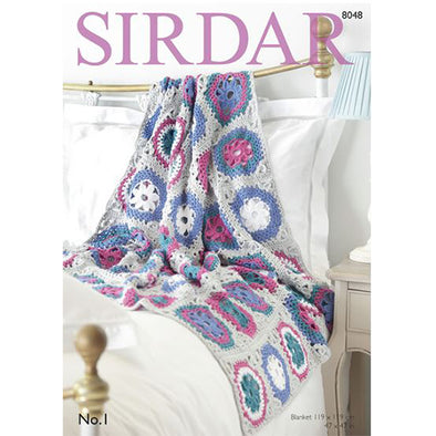 Sirdar 8048 No 1 DK Afghan Pinwheel