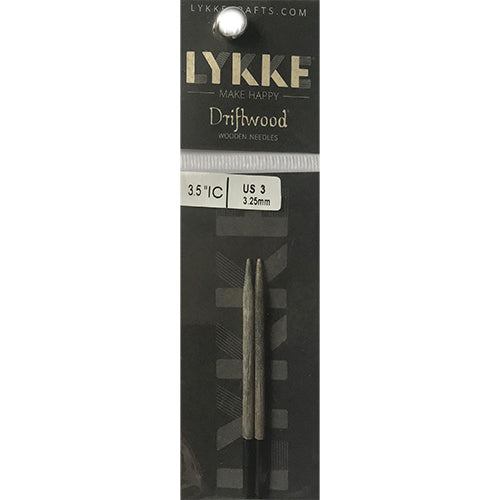 Circular Needle Tips Lykke 3.25mm Driftwood 3.5"