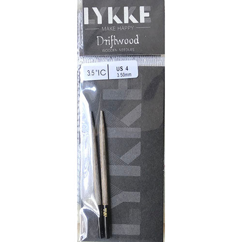 Circular Needle Tips Lykke 3.50mm Driftwood 3.5"