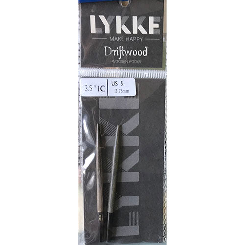 Circular Needle Tips Lykke 3.75mm Driftwood 3.5"