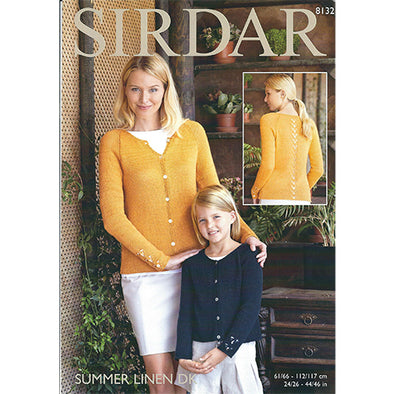 Sirdar 8132 Summer Linen Buttoned Cardigan