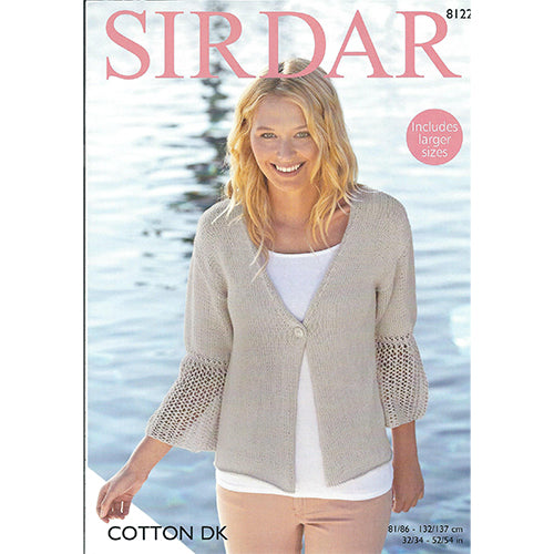 Sirdar 8122 Lacy Sleeved Cardigan