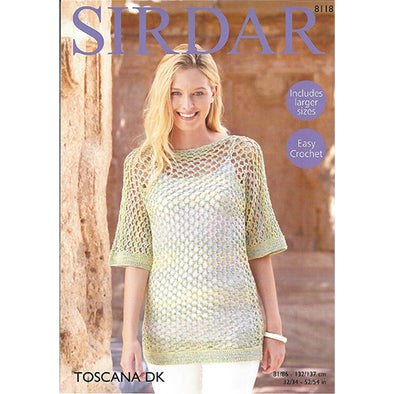 Sirdar 8118 Toscana Ladies Lace Top