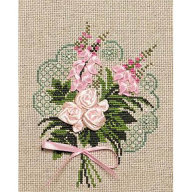Riolis 1073 Bouquet of Silk Ribbon Embroidered Flowers