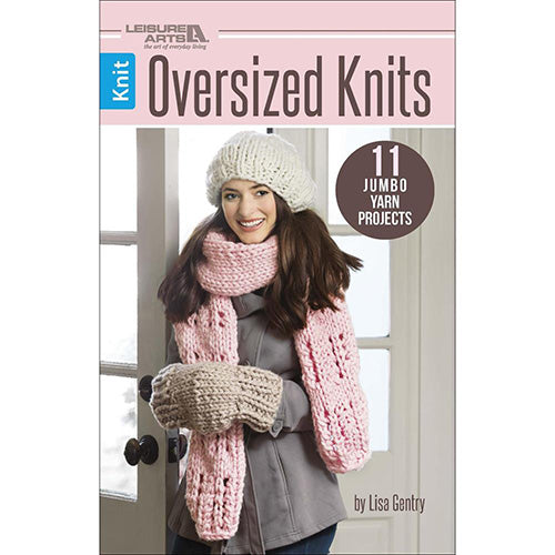 LA75680 Oversized Knits Scarf Mittens