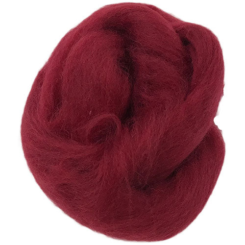 Corriedale Fibre 049 Cherry Red