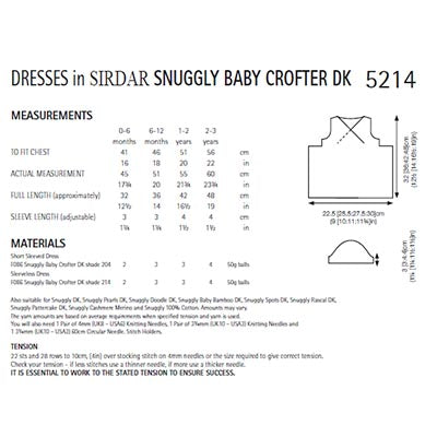 Sirdar 5214 Baby Crofter DK Dress