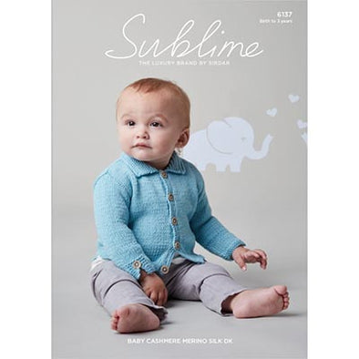 Sublime 6137  Baby Cashmere Merino Silk Cardigan DK
