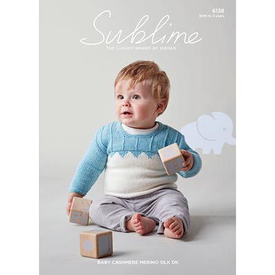 Sublime 6138  Baby Cashmere Merino Silk Sweater DK