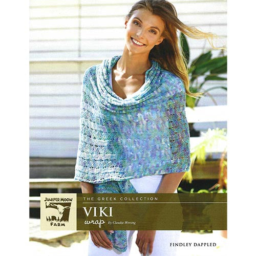 J88-01 Viki Shawl - Findley Dappled Juniper Moon Farm