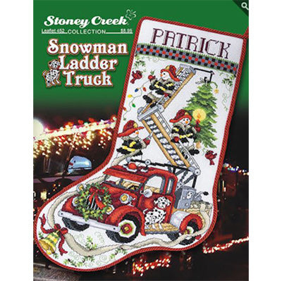 Stoney Creek Leaflet 452 Snowman Ladder Truck Stocking