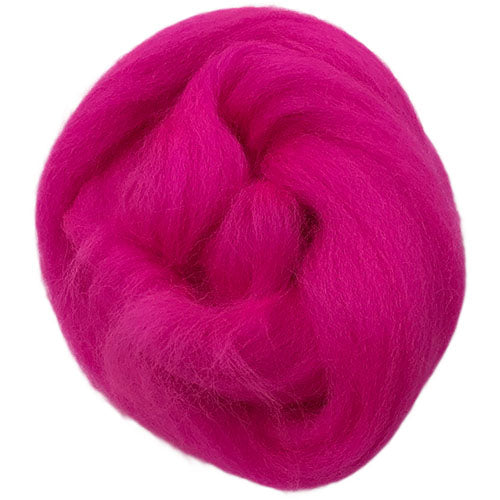 Corriedale Fibre 055 Pink Fluorescent