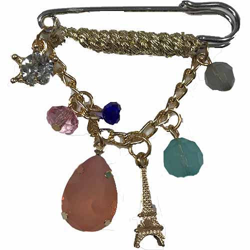 Shawl Pin 40029 with charms