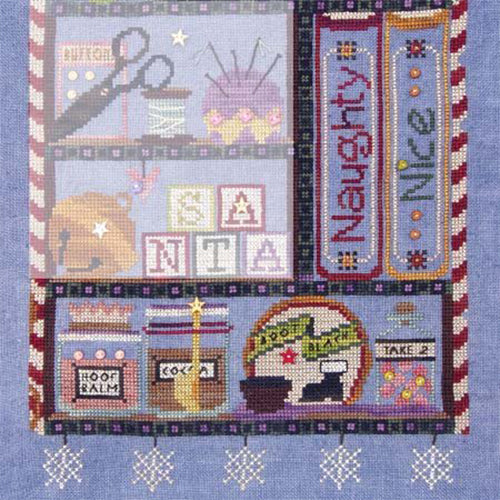 Sam Sarah Design 9132 Naughty or Nice Santas Cabinet