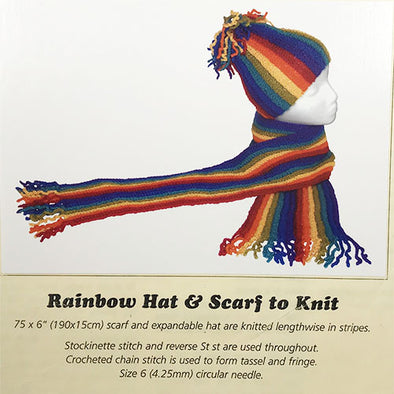 Dovetail Designs K1.6 Rainbow Hat & scarf