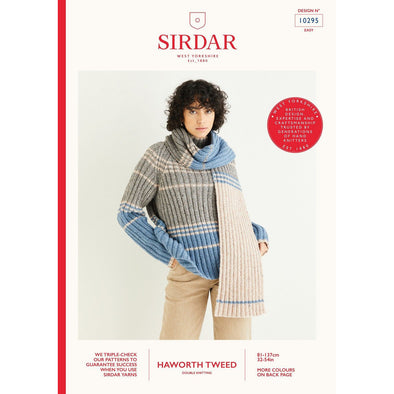 Sirdar 10295 Haworth Tweed - Scarf Sweater
