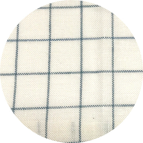 Linen 28ct 1059  Misty Blue on Antique White Background